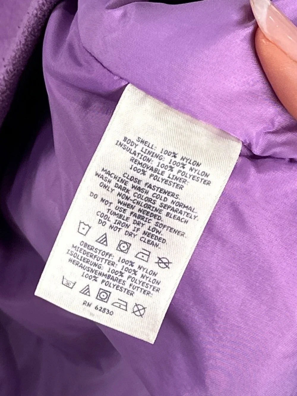 Lands End Grow-A-Longs Squall Waterproof Insulated Jacket Teal Purple Size S 7-8